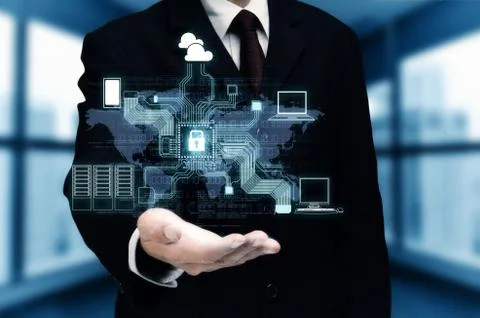 Internet secured technology Stock Illustration