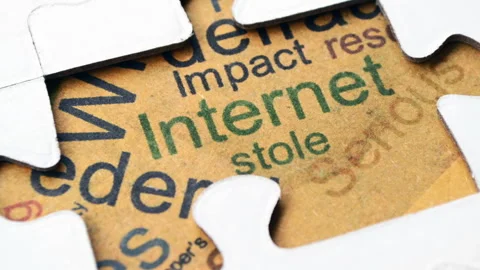 Internet Security and Cybercrime Concept Revealed Through Jigsaw Puzzle Piece Stock Footage 339633479
