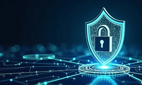 Internet security and data protection concept, blockchain and cybersecurity Stock Footage 301226885
