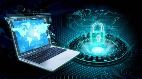  Internet security and information technology concept Internet security co... Stock-Fotos