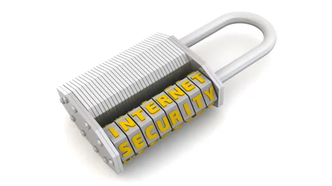 Internet security. Code on a combination padlock Stock Footage 132920027