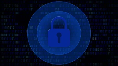 Internet security concept - closed padlock as security symbol Video stock 138887295