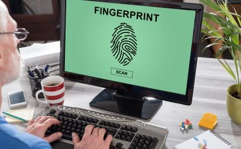 Internet security concept on a computer Stock Photos