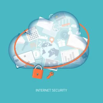 Internet security concept Stock Illustration