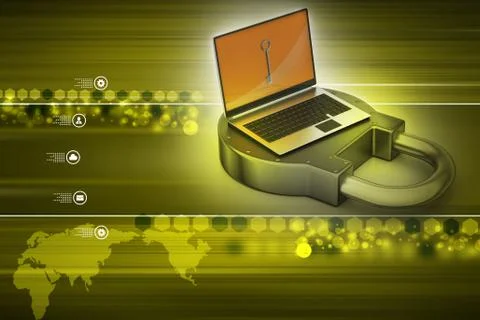 Internet security concept Stock Illustration