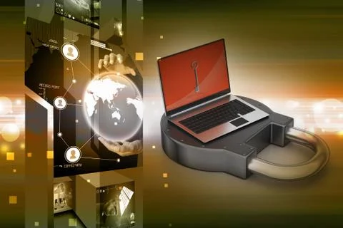 Internet security concept Illustrazione stock