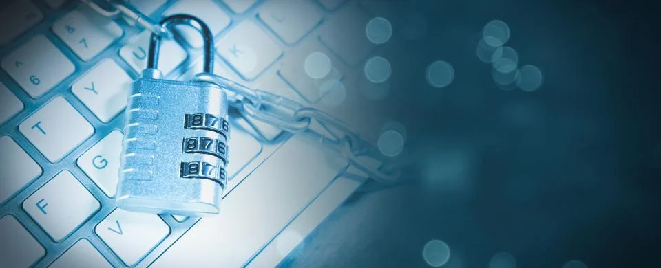 Internet security concept on keyboard Stock Photos