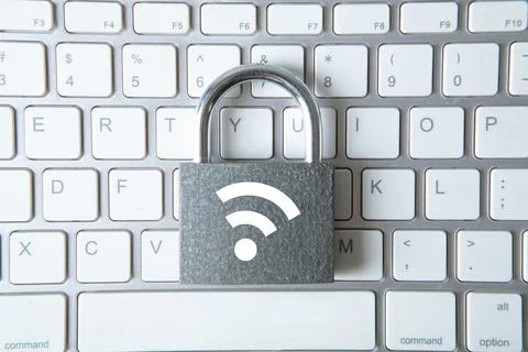 Internet security concept with padlock on computer keyboard. Internet secur.. 写真素材