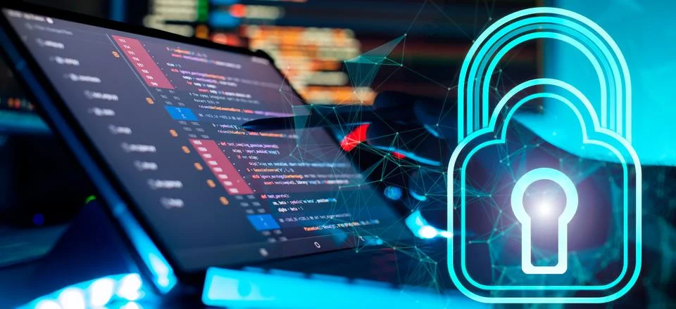 Internet security concept. Personal data and information security. Stock Photos