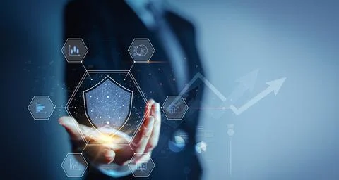 Internet security concepts for protecting personal information and investme.. Foto stock