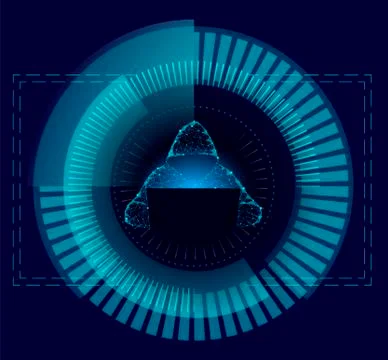 Internet security cyber attack avoid business concept low poly. Anonymous hac イラスト素材