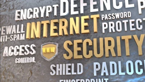 Internet security cyber protection concept Stock Footage 121512616