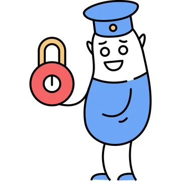 Internet security, data access protect vector icon Stock Illustration