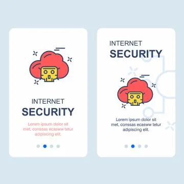 Internet security design with creative design and logo Stock Illustration