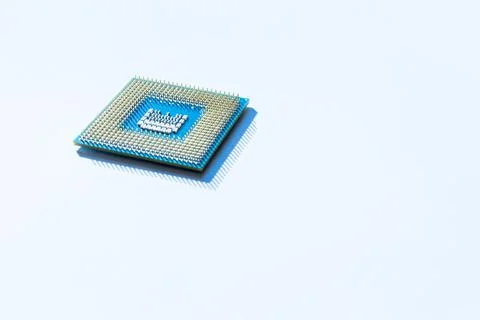 Internet security. Digital computer processor, network motherboard chip on wh 写真素材