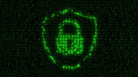 Internet Security - Digital Data Code Matrix Stock Footage 60962129