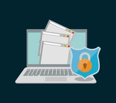 Internet security document file page web padlock Ilustración de archivo