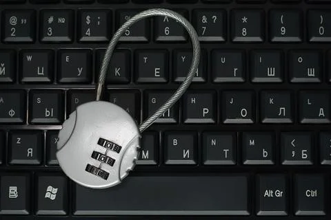 Internet security, electronic security system, encryption and secure storag.. Fotos Stock