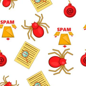 Internet security pattern, cartoon style 스톡 일러스트