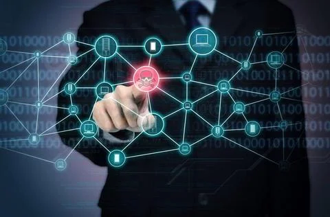  Internet security problem A concept of computer network with security or ... Stock Photos