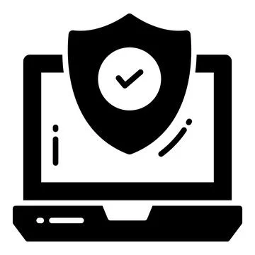 Internet security, Protection and security vector icons set cyber computer .. Illustrazione stock