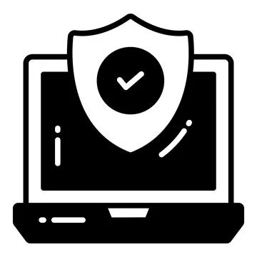 Internet security, Protection and security vector icons set cyber computer .. Illustrazione stock