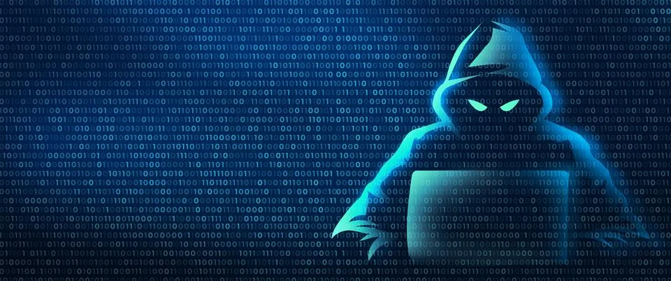 Internet security protection from hacker attacking. Cyber attack and Networ.. 스톡 일러스트
