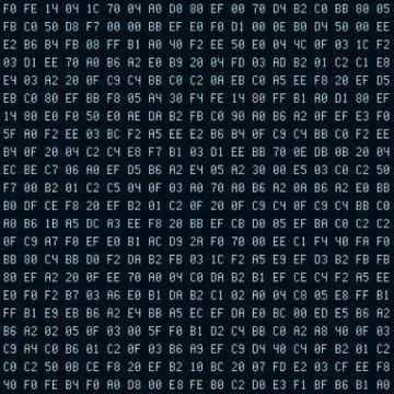 Internet security software hexadecimal code seamless pattern. Stockillustratie