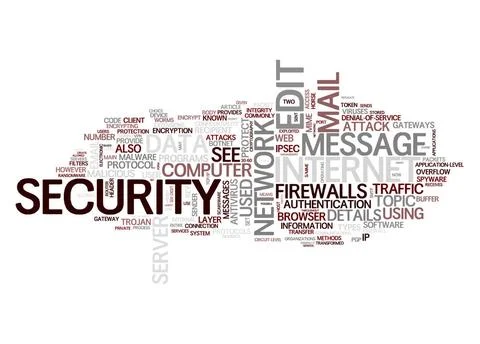 Internet security text cloud An image of an internet security text cloud C... Stockfoto's