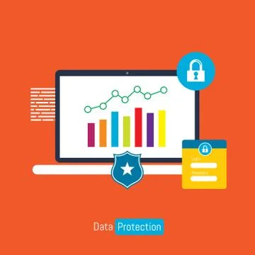 Internet security in vector illustration. Stock Illustration