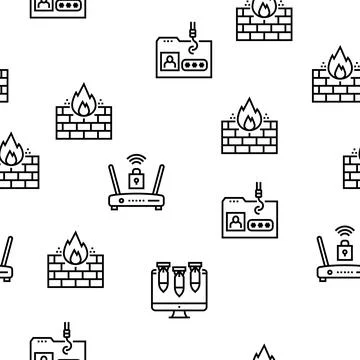 Internet Security Vector Seamless Pattern イラスト素材