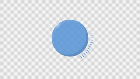 Internet security verification blue dashed circular loading state animation Vídeos de archivo 342243396