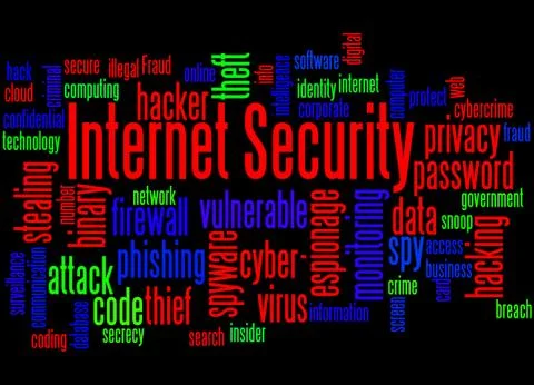 Internet Security, word cloud concept イラスト素材