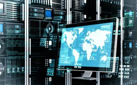 Internet server concept Stock Illustration