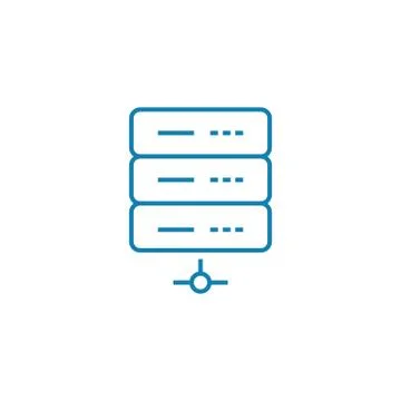 Internet server linear icon concept. Internet server line vector sign, symbol イラスト素材