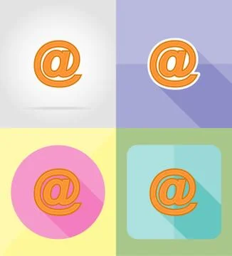 Internet service flat icons vector illustration Stock Illustration