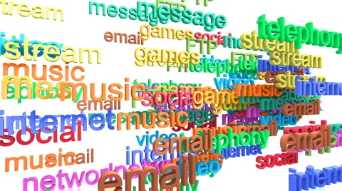 Internet services word cloud 스톡 동영상 4162089