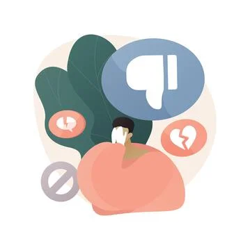 Internet shaming abstract concept vector illustration. Illustrazione stock