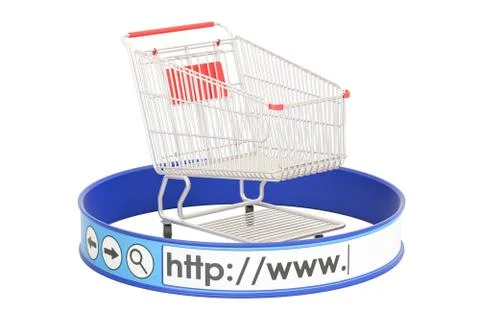Internet shopping concept, 3D rendering Stock Illustration