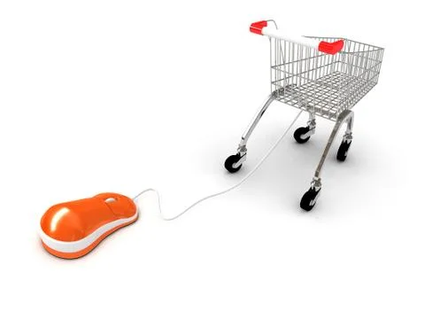 Internet shopping concept Stockillustratie