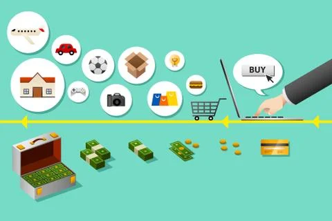 Internet shopping concept Stock Illustration