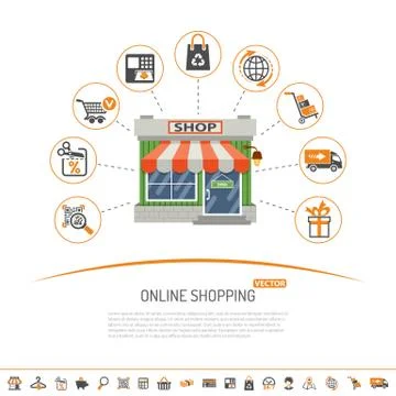 Internet Shopping Concept Stock Illustration