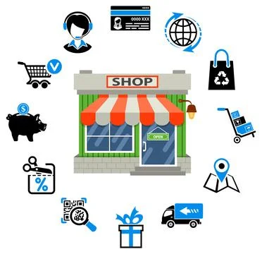 Internet Shopping Concept Stock Illustration