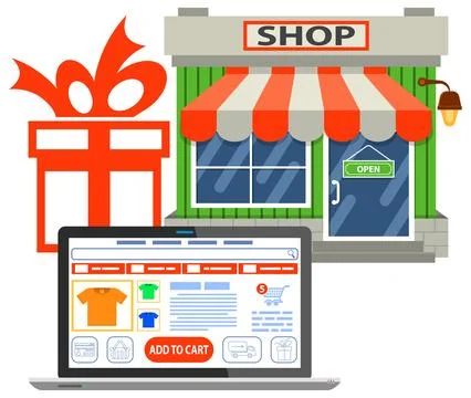 Internet Shopping Concept Stock Illustration