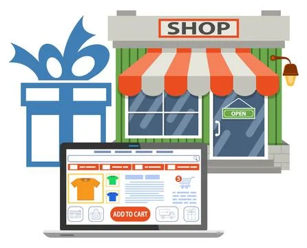 Internet Shopping Concept Stock Illustration
