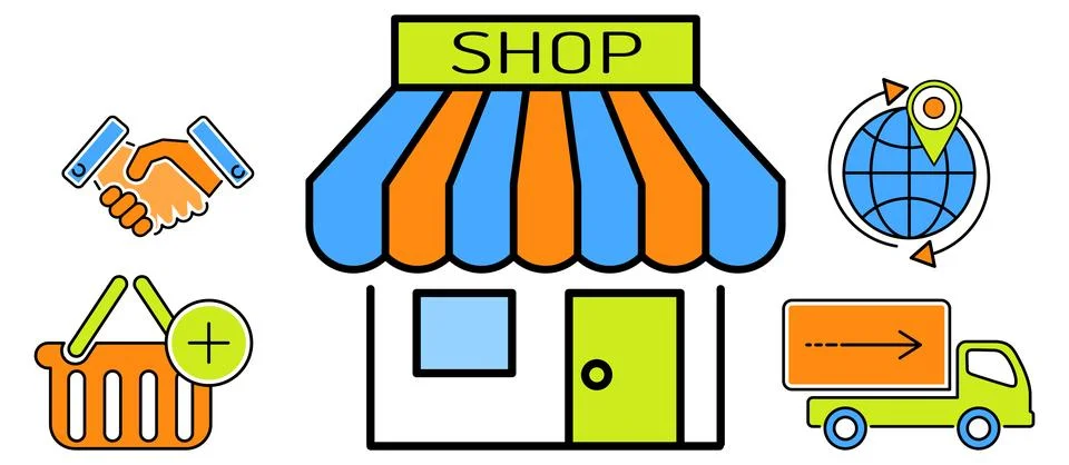 Internet Shopping Concept Stock-Illustration