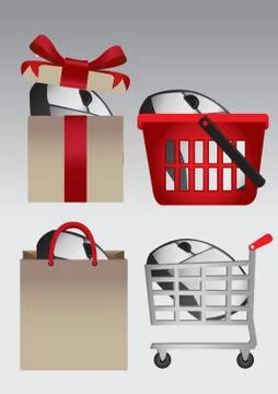 Internet Shopping icon set Stock Illustration