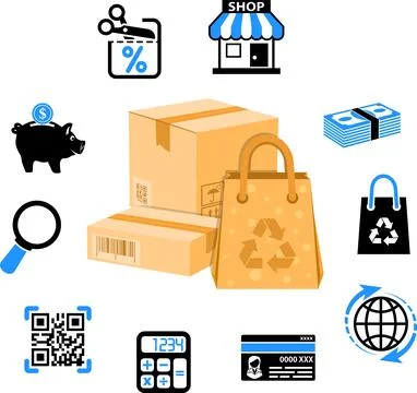 Internet Shopping infographics イラスト素材