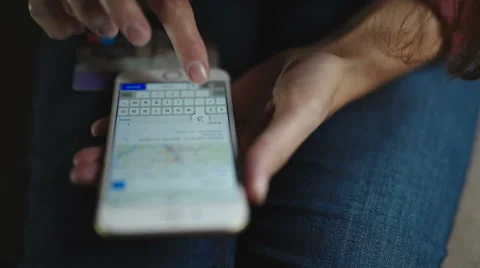 Internet shopping with a mobile phone Stock-Footage 55405059