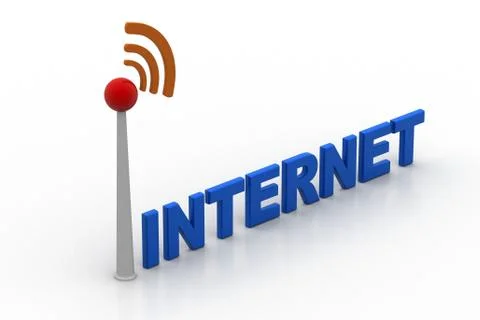 Internet signal tower Free Stock Illustration